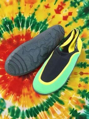 Jamaica Green and Yellow Theme Slip-On Water Shoes